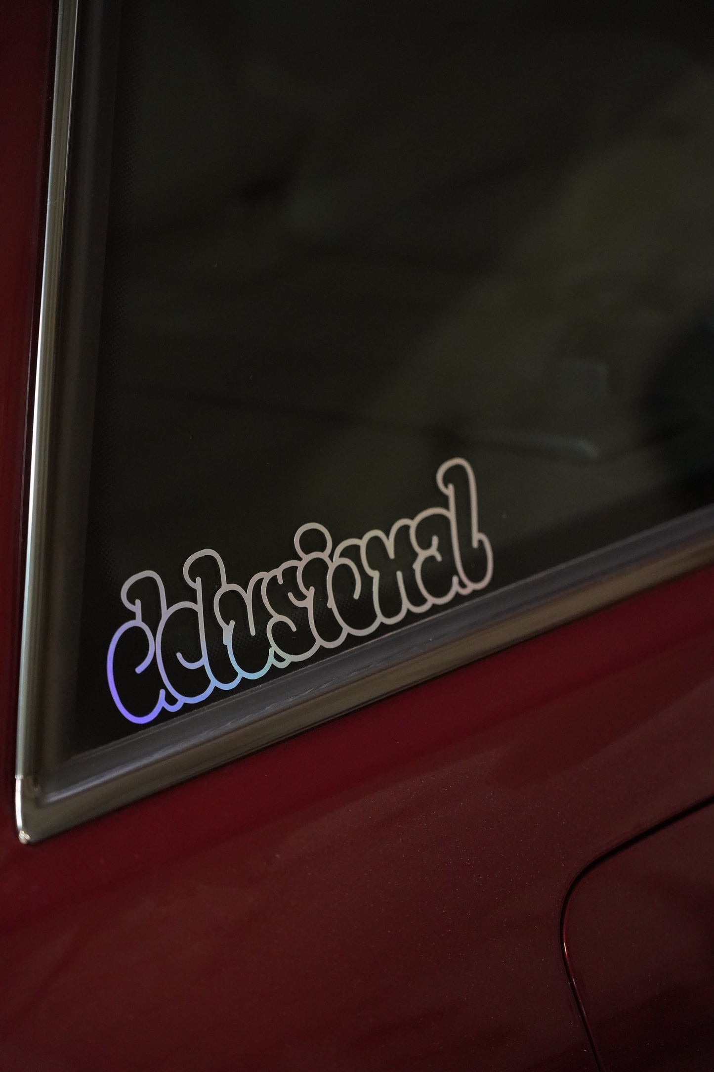 delusional bubble Sticker von b5_builds, delusional, Folie oilslick, Beispielfoto, Autoaufkleber, leicht anzubringen