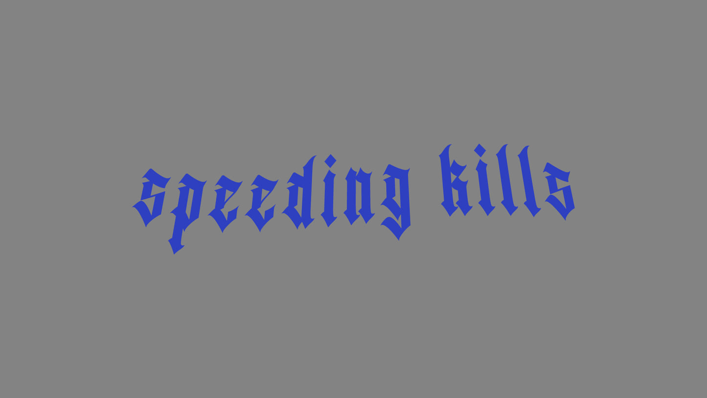 Sticker - speeding kills