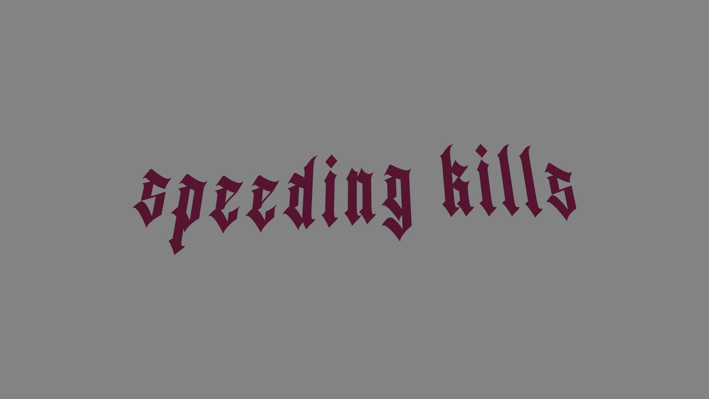 Sticker - speeding kills