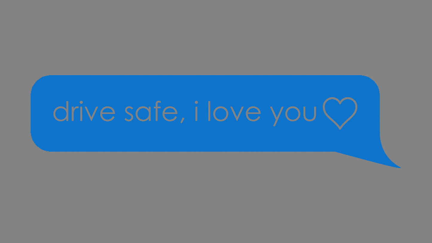 Autosticker „drive safe, I love you“ (Collection B5_Builds) – stilvoller Tuning-Aufkleber in 10 × 2,5 cm oder 15 × 3,8 cm. Hochwertige Oracal/Orafol-Folie, frisch produziert & liebevoll verpackt. Perfekt für Auto-Enthusiasten, als Geschenk oder persönliches Statement. Einfache Anwendung per Anleitung (QR-Code auf Rechnung + YouTube-Video). Versand in 2–4 Werktagen (ohne Streetwear-Bestellung). Farbe : Hellblau