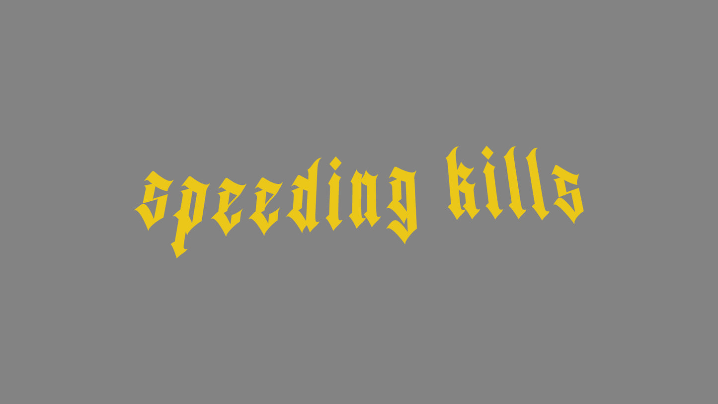 Sticker - speeding kills