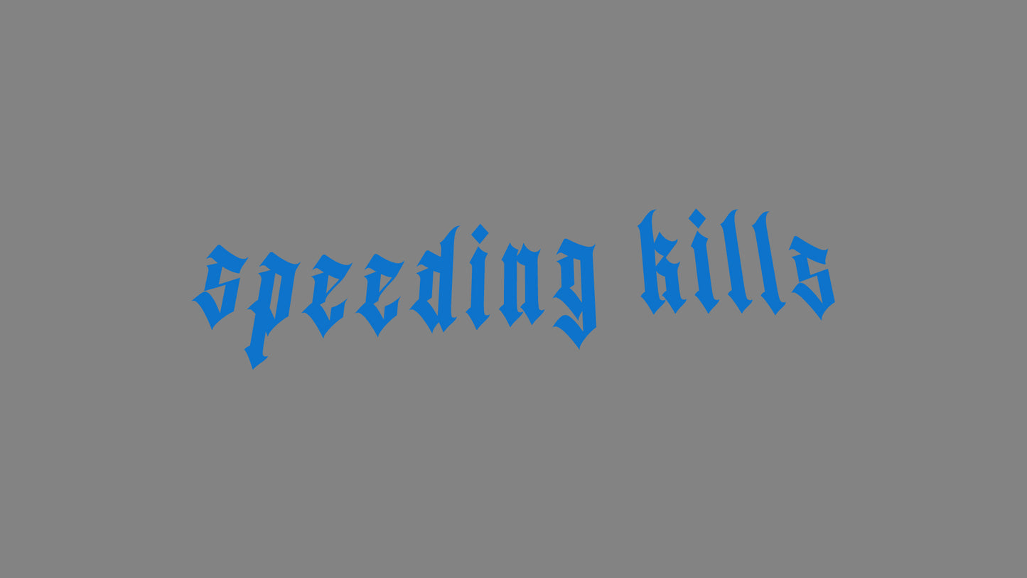 Sticker - speeding kills