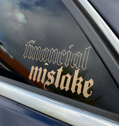 Autosticker – financial mistake Tuning Autoaufkleber