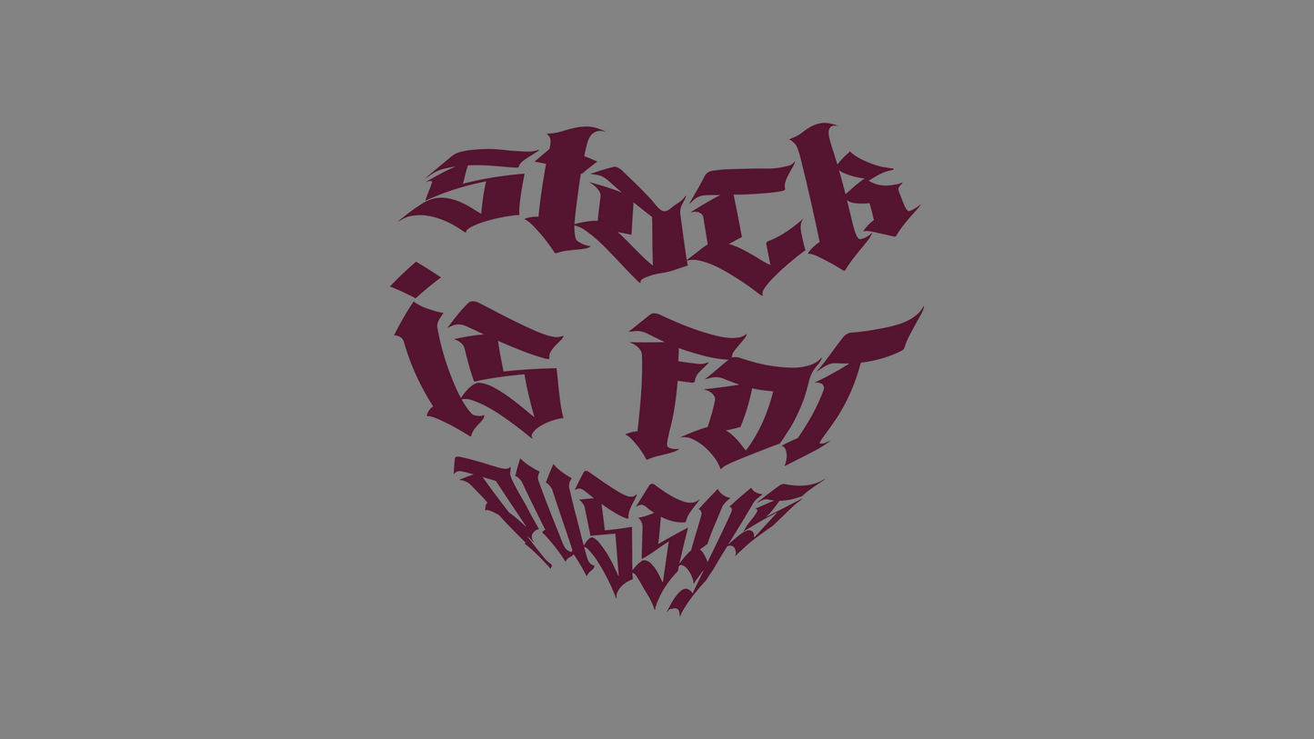 Sticker - stock is for pussys Farbe: Bordaux