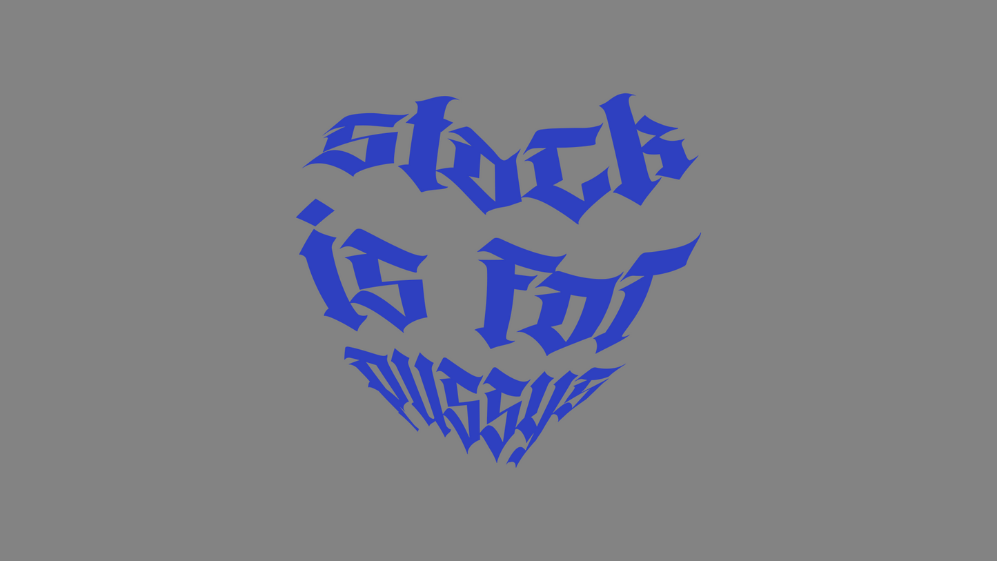 Sticker - stock is for pussys Farbe:Blau