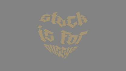 Sticker - stock is for pussys Farbe: Creme