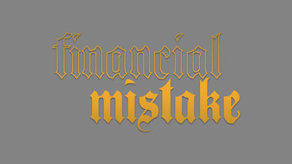 Sticker - financial mistake