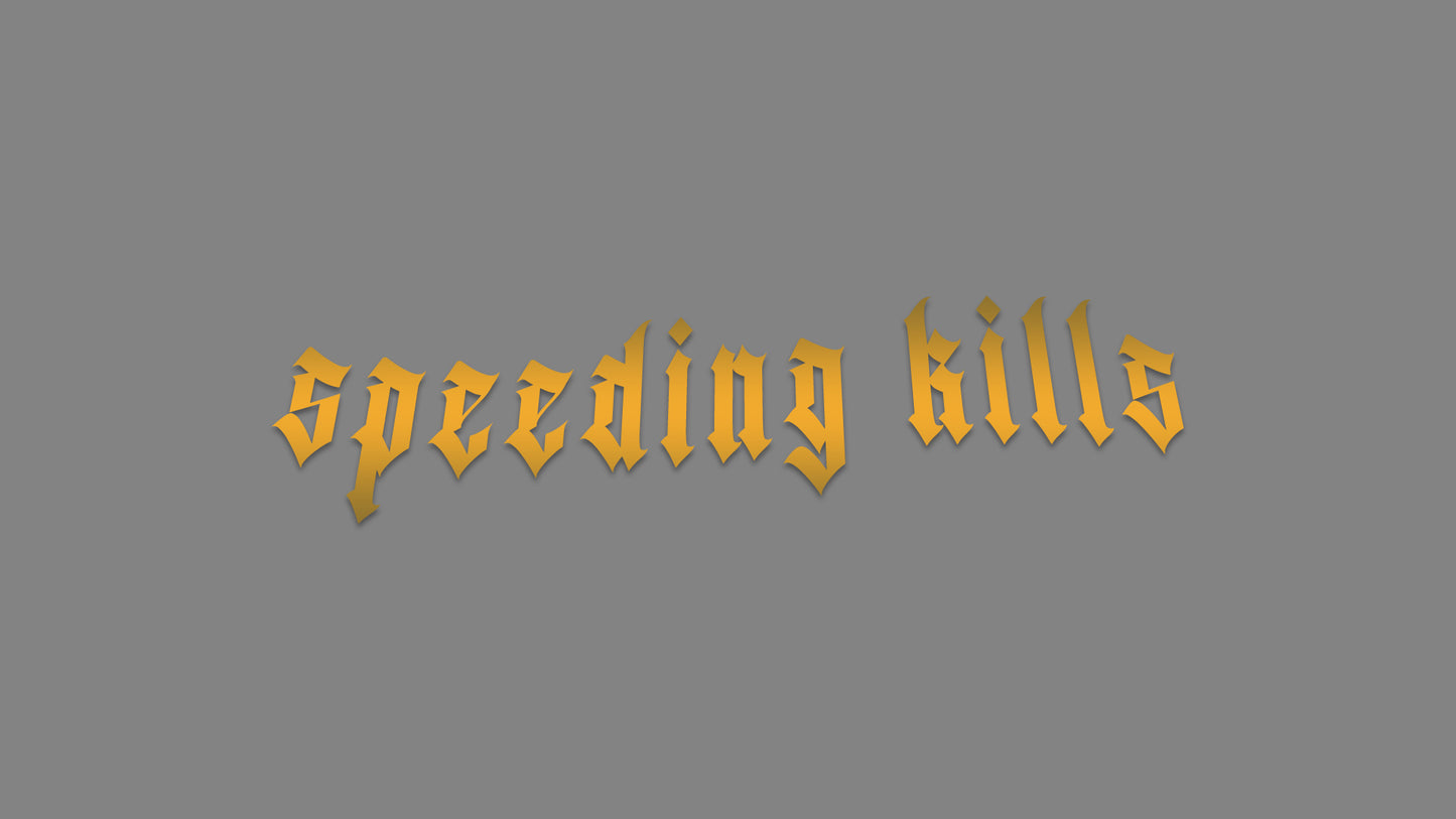 Sticker -  speeding kills