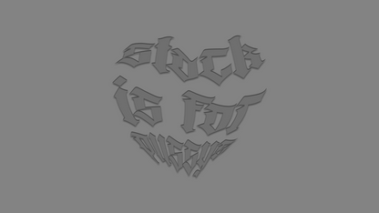 Sticker - stock is for pussys Farbe: Grau