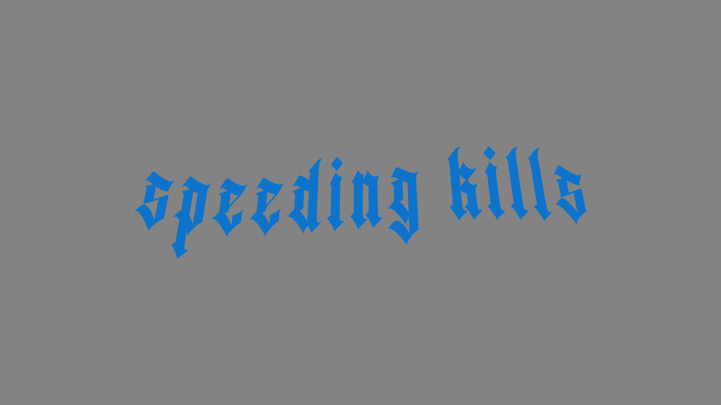 Sticker -  speeding kills