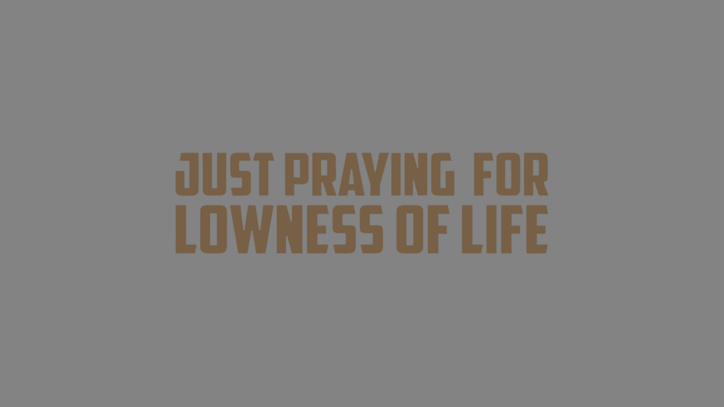 Sticker - praying for lowness of life: Hellbraun