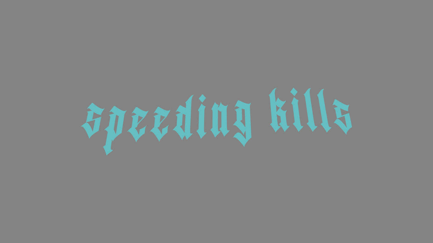 Sticker -  speeding kills