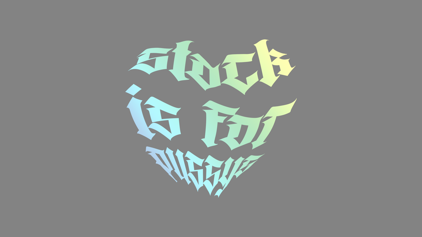 Sticker - stock is for pussys Farbe:Oilslick