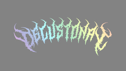 delusional bloodline oilslick auf grauem Hintergrund