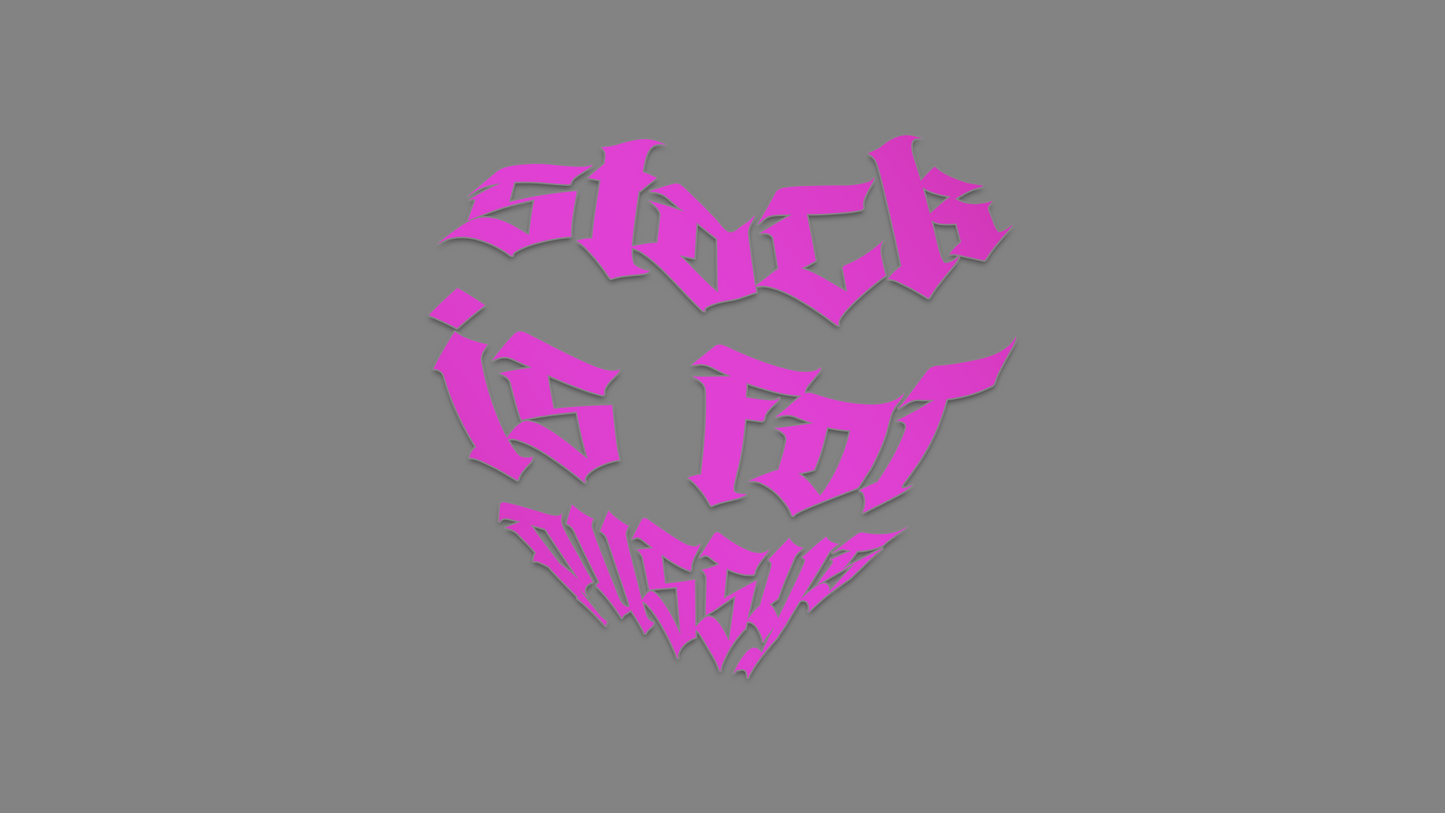 Sticker - stock is for pussys Farbe:Oilslick lila