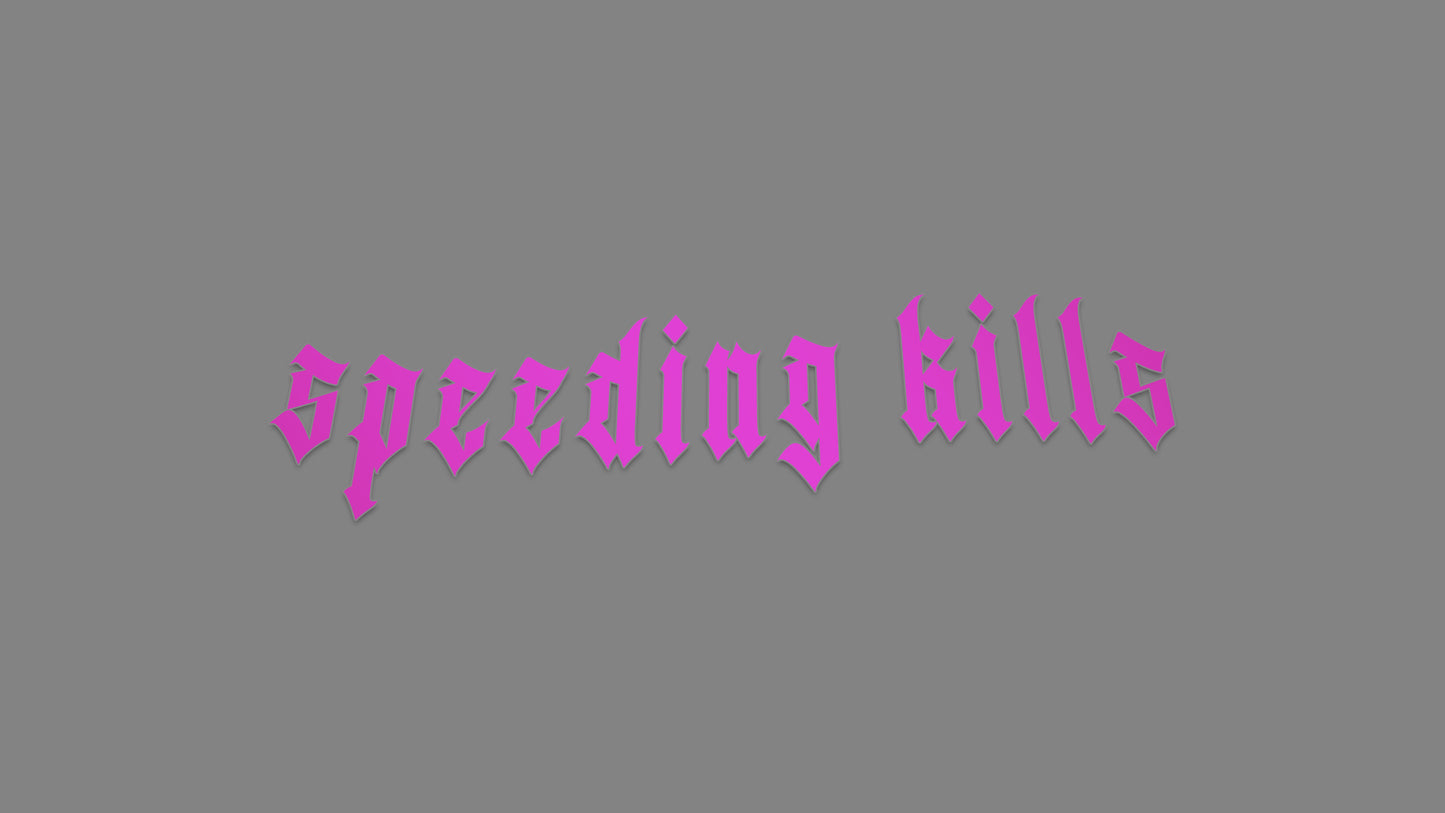 Sticker -  speeding kills