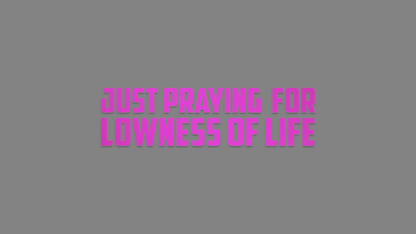 Sticker - praying for lowness of life: Oilslick lila