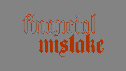 Sticker - financial mistake