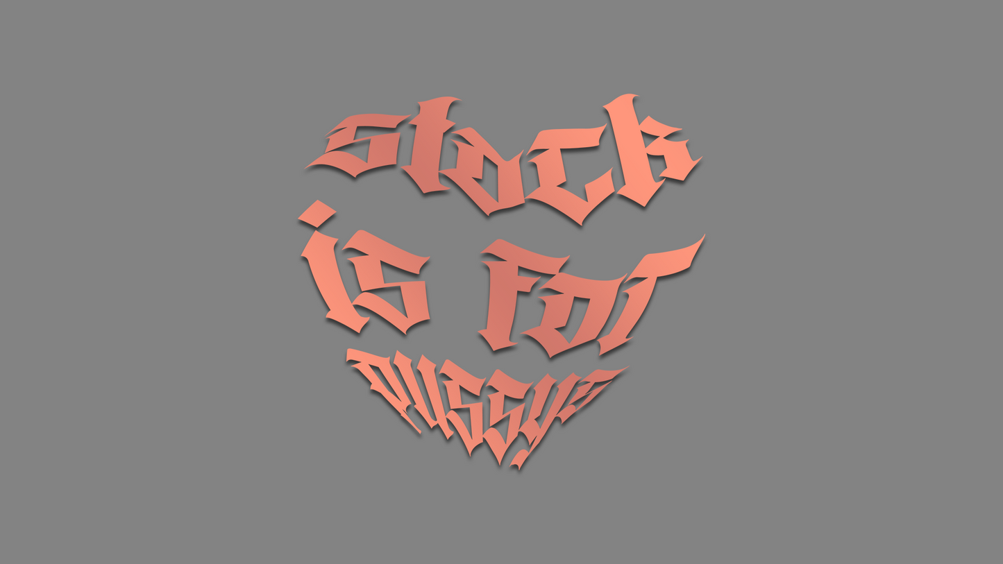 Sticker - stock is for pussys Farbe: rosegold