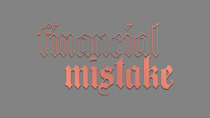 Sticker - financial mistake