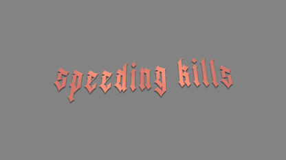 Sticker -  speeding kills