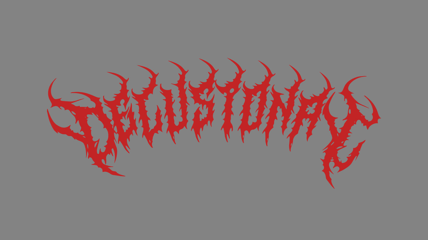 delusional bloodline rot auf grauem Hintergrund