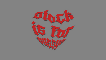 Sticker - stock is for pussys Farbe: Rot
