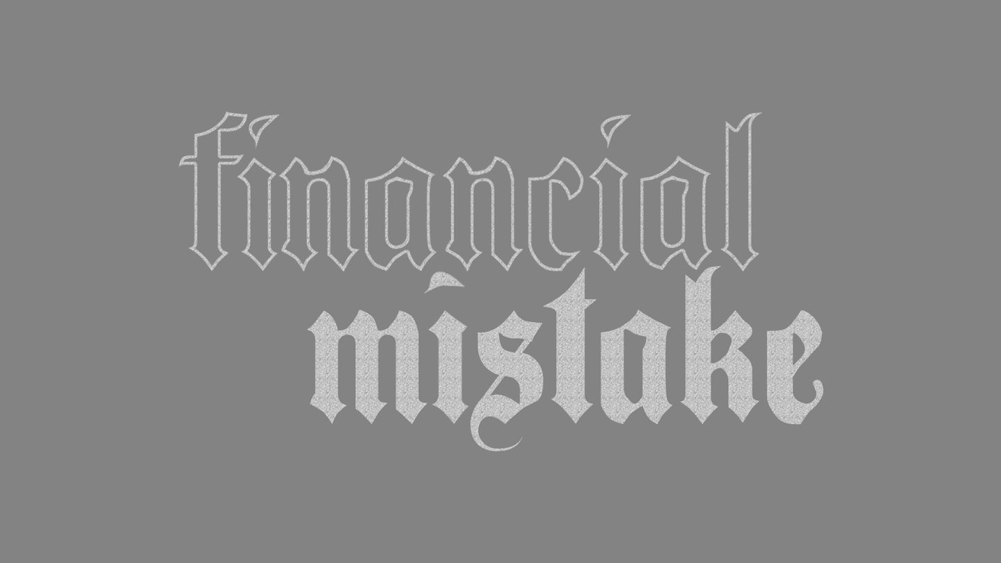 Sticker - financial mistake