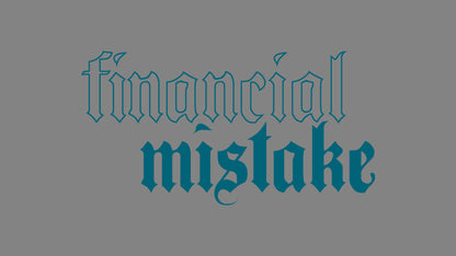 Sticker - financial mistake